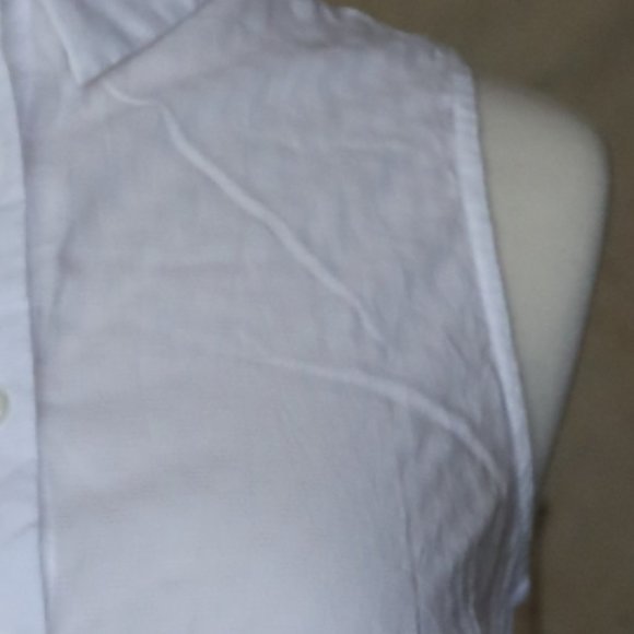 Van Heusen sleeveless white button blouse XS - Picture 8 of 8